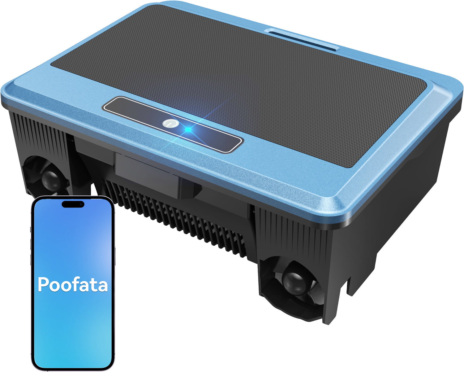 Poofata F1T Solar Powered Robotic Pool Skimmer Surface Cleaner with APP Support Dual Charging Options Smart Obstacle Avoidance 24/7 Continuous Cleaning Ideal for Above Ground Pool
