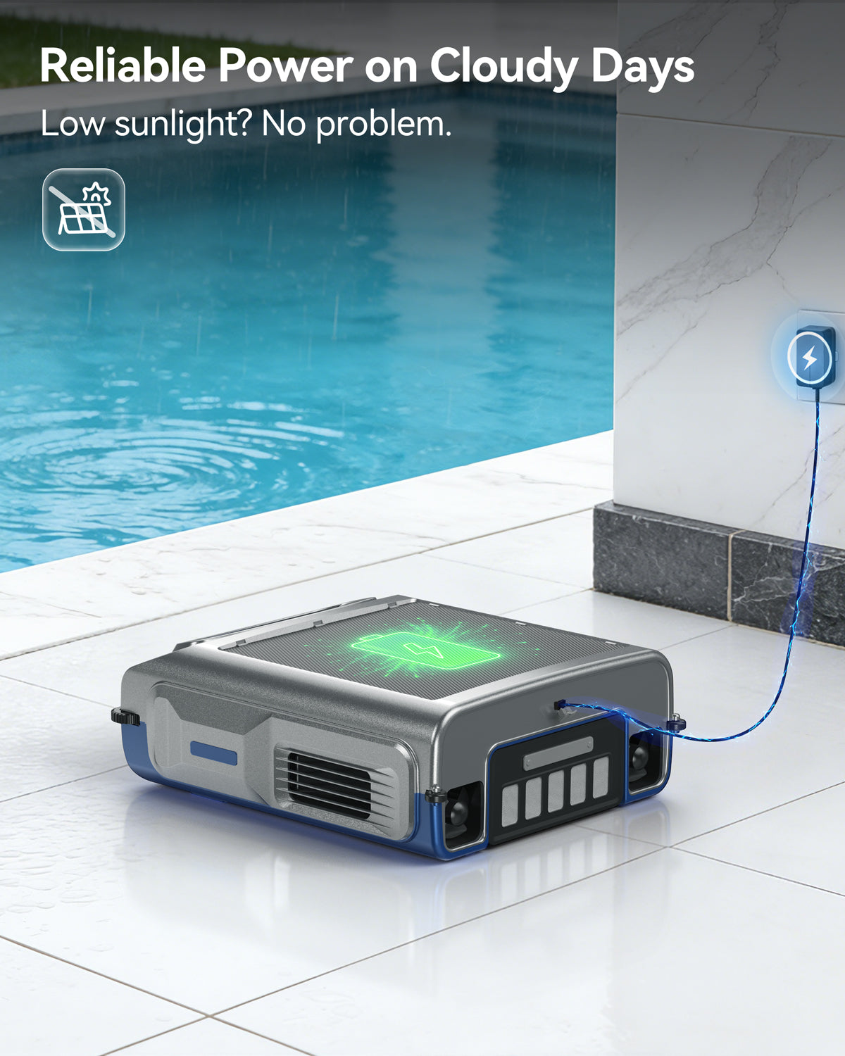 Poofata 2026 New V1T Solar Pool Skimmer, Robotic Pool Surface Skimmer Cleaner with App Control -24/7 Continuous Cleaning Smart Obstacle Avoidance Dual Charging Options Ideal for Above Ground Pool